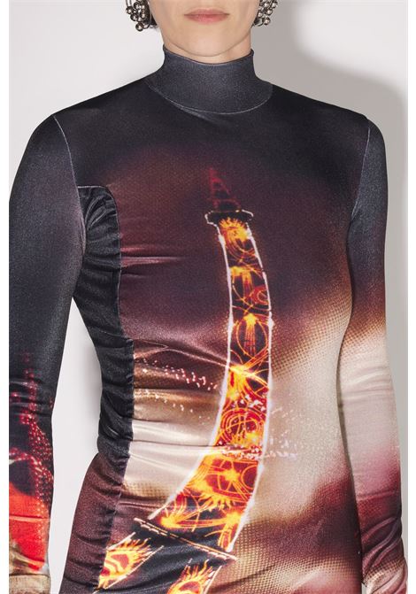 abito lungo pigalle domma nero in velluto JEAN PAUL GAULTIER | 24/30-F-RO257-J554-00301550
